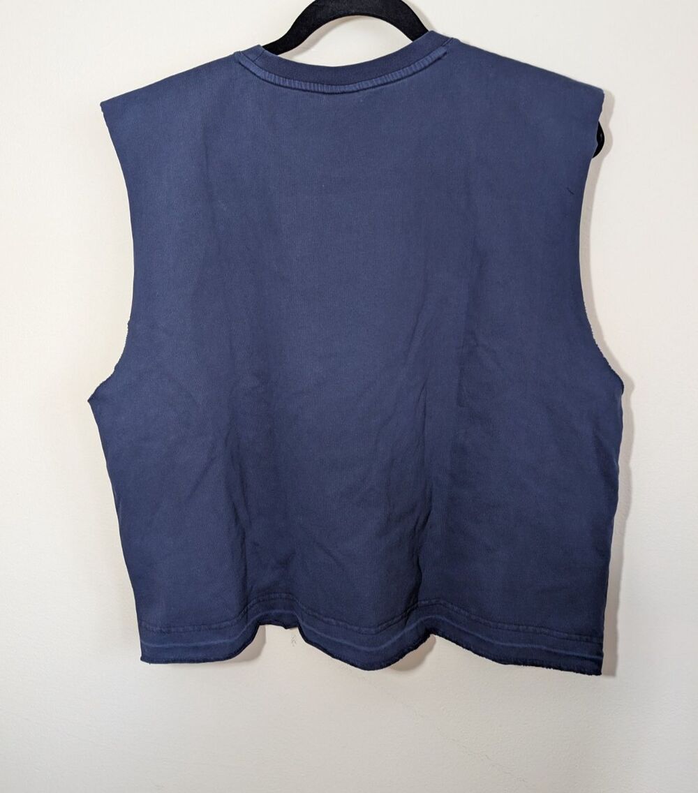 P.E Nation Women OVERLAND TANK IN PEACOAT Boxy Relaxed Fit Organic Cotton Large - Picture 3 of 13
